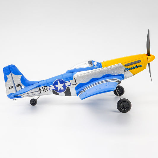 Toys28℃  North American P-51 Mustang - Blue  RC Airplane, with Xpilot Stabilization